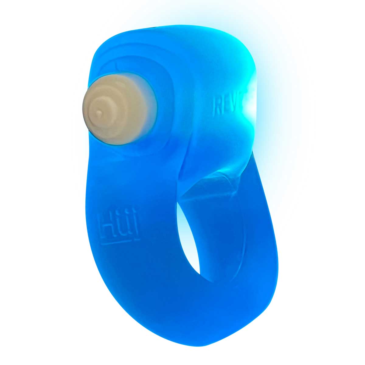 Glowdick Cockring With Led - Blue Ice-0