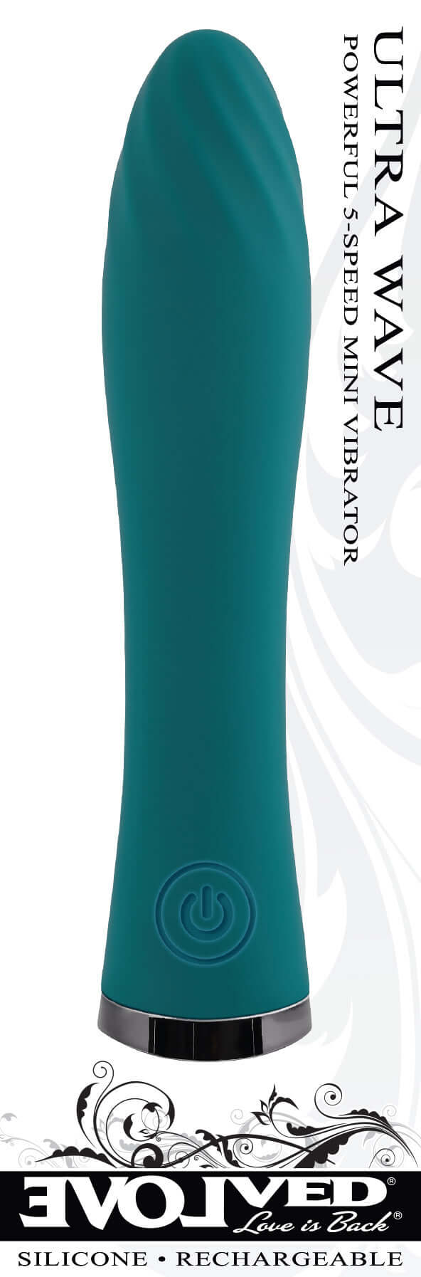 Teal Ultra Wave Powerful Mini Vibrator with Swirling Textures and 5 Patterns for Enhanced Pleasure