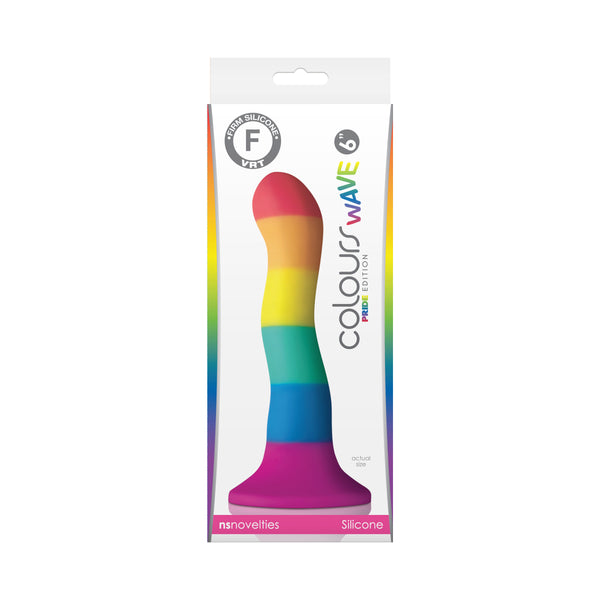 Colours - Wave - Pride Edition - 6&quot; Dildo - Rainbow