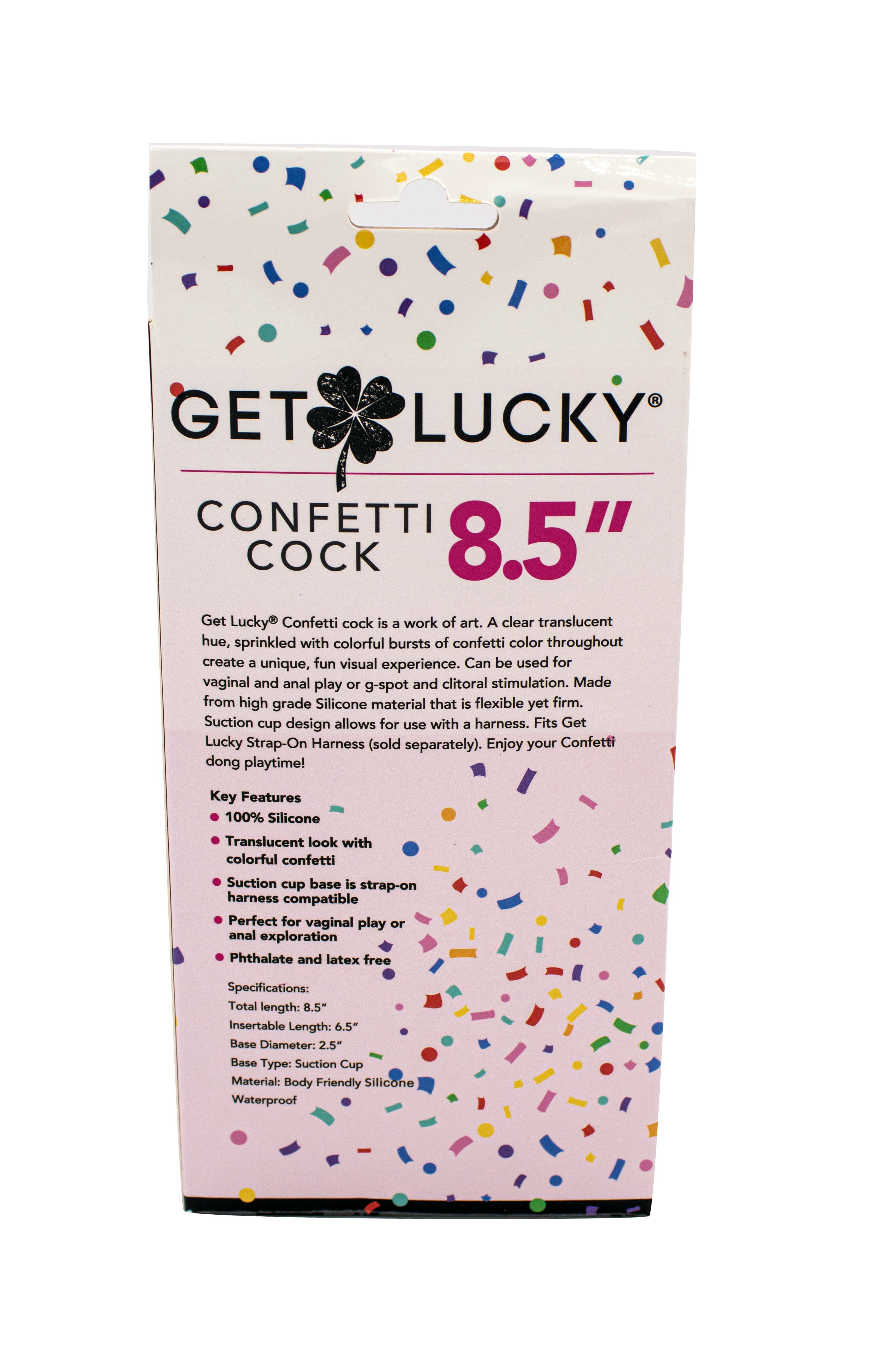 Get Lucky Confetti Cock - 8.5 Inch
