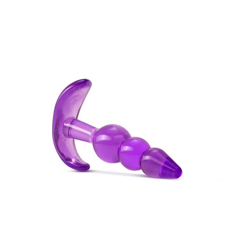 B Yours - Triple Bead Anal Plug - Purple-3