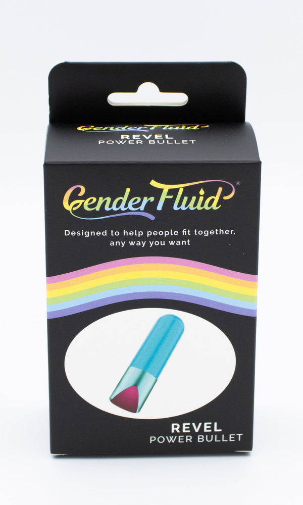 Gender Fluid Revel Power Bullet - Aqua Blue