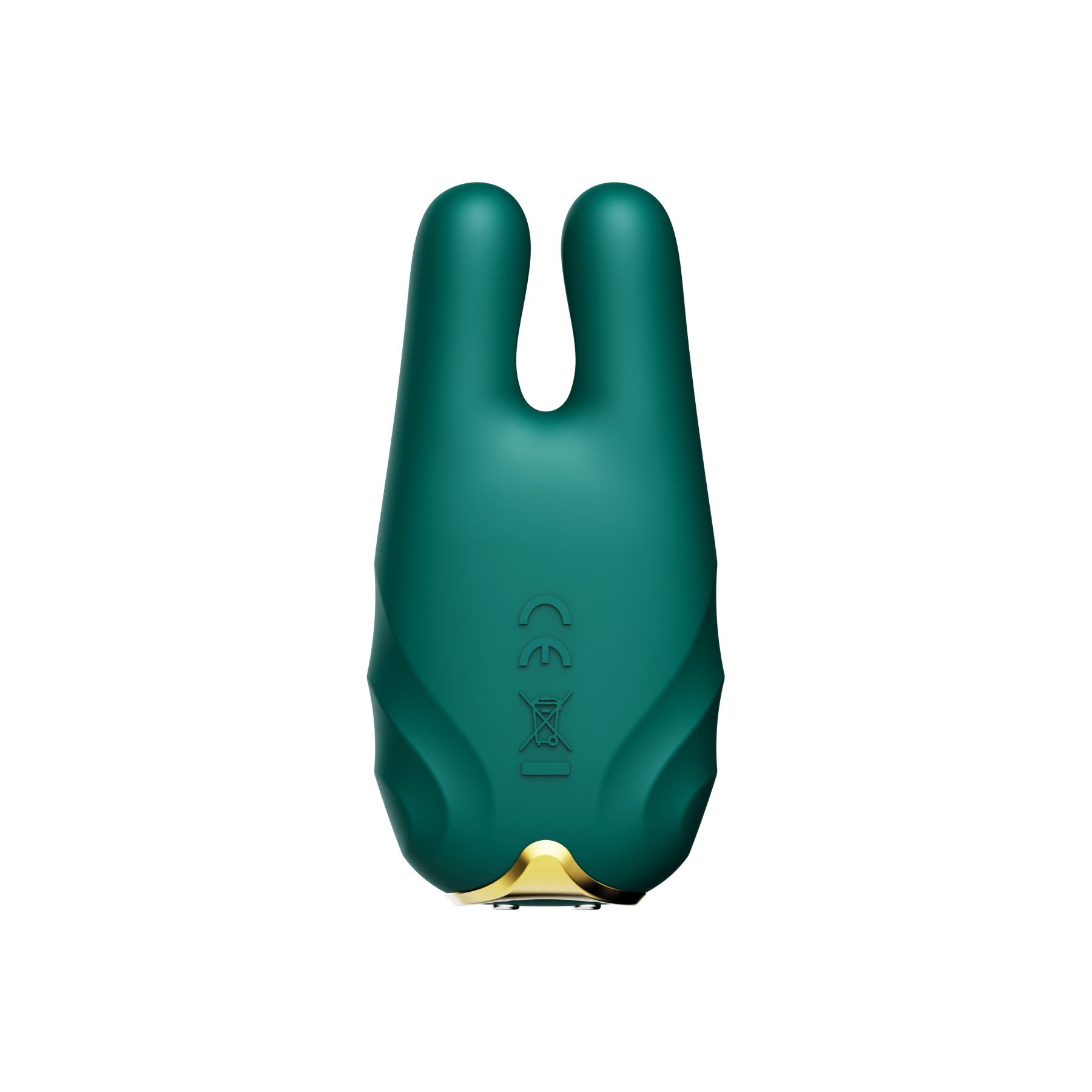 ZALO Nave Vibrating Nipple Clamps in Turquoise Green with EasyClamp technology, inspired by goddess Nephthys, featuring dual motors.