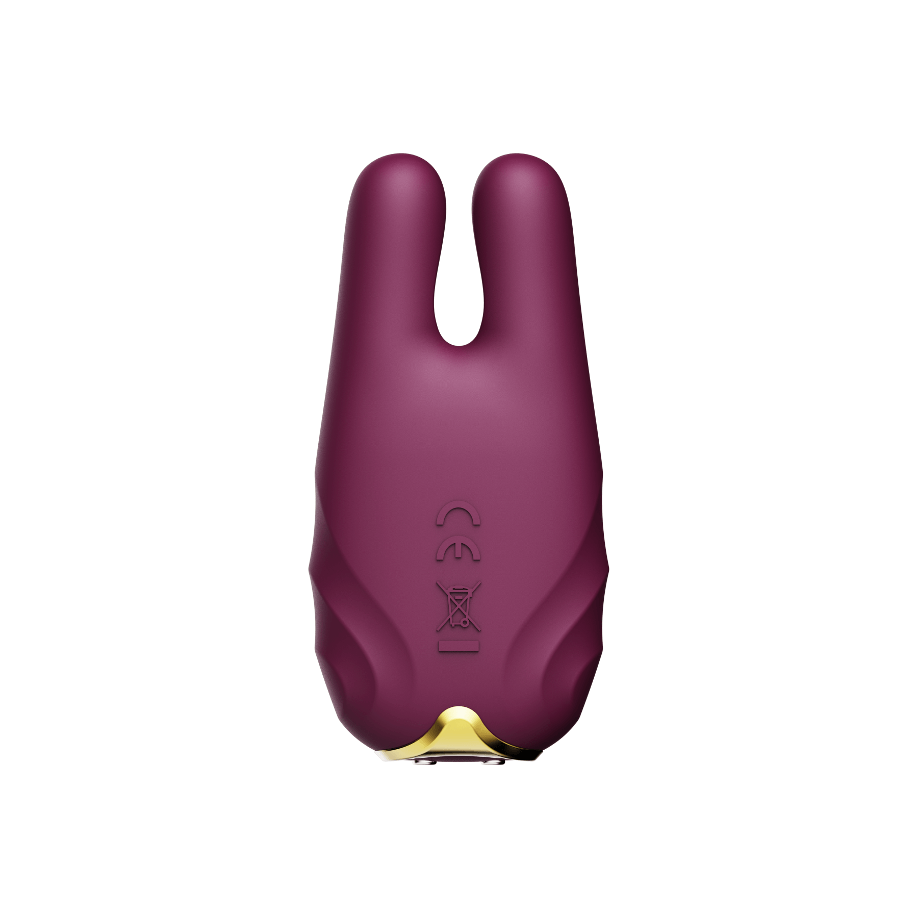 ZALO Nave Vibrating Nipple Clamps in Velvet Purple with dual motors and EasyClamp technology.