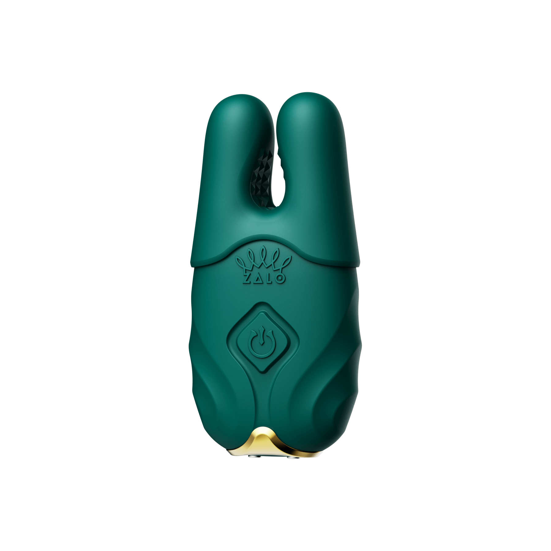 ZALO Nave Vibrating Nipple Clamps in Turquoise Green with EasyClamp technology and dual motors for powerful vibration.