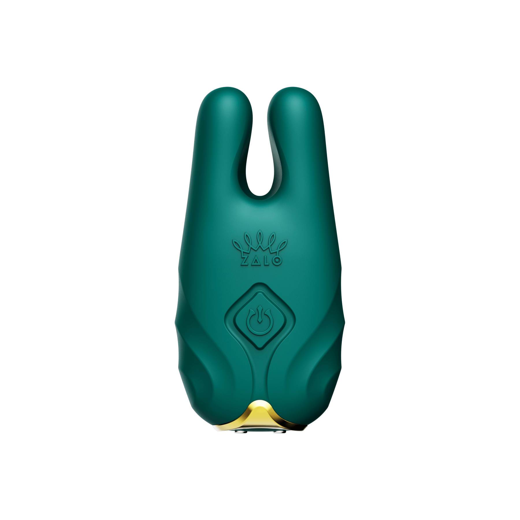 ZALO Nave Vibrating Nipple Clamps in Turquoise Green with EasyClamp technology and dual motors for powerful vibration.