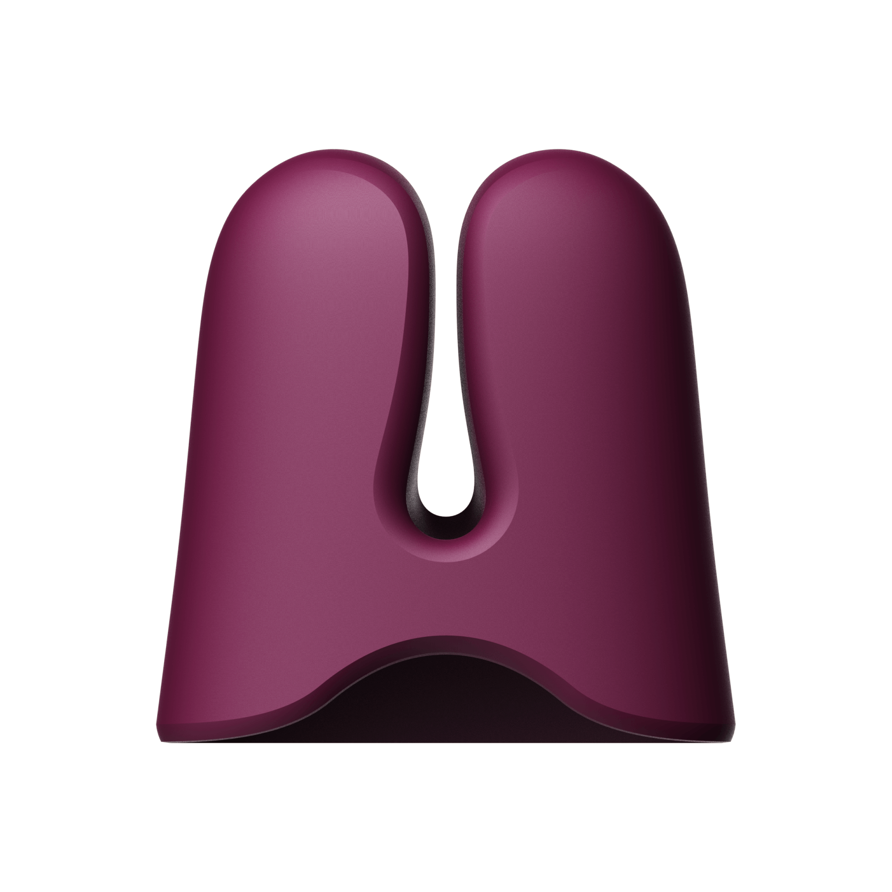 ZALO Nave Vibrating Nipple Clamps Velvet Purple front view.