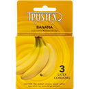 Trustex Flavored Lubricated Condoms - 3 Pack - Banana-0