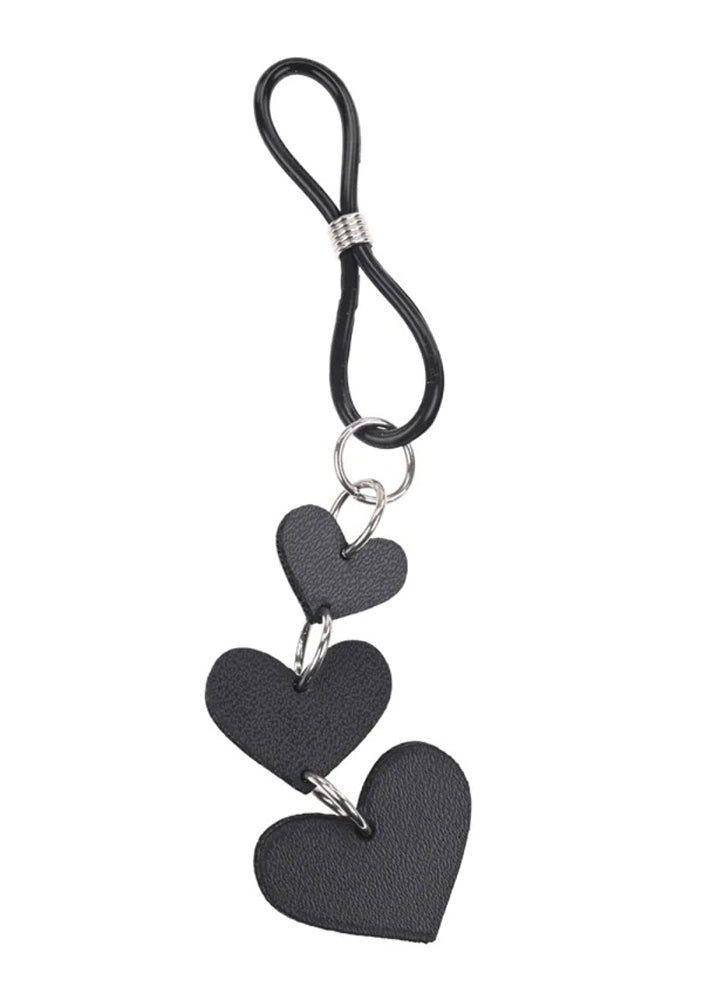 Heart Nipple Ties - Black-1