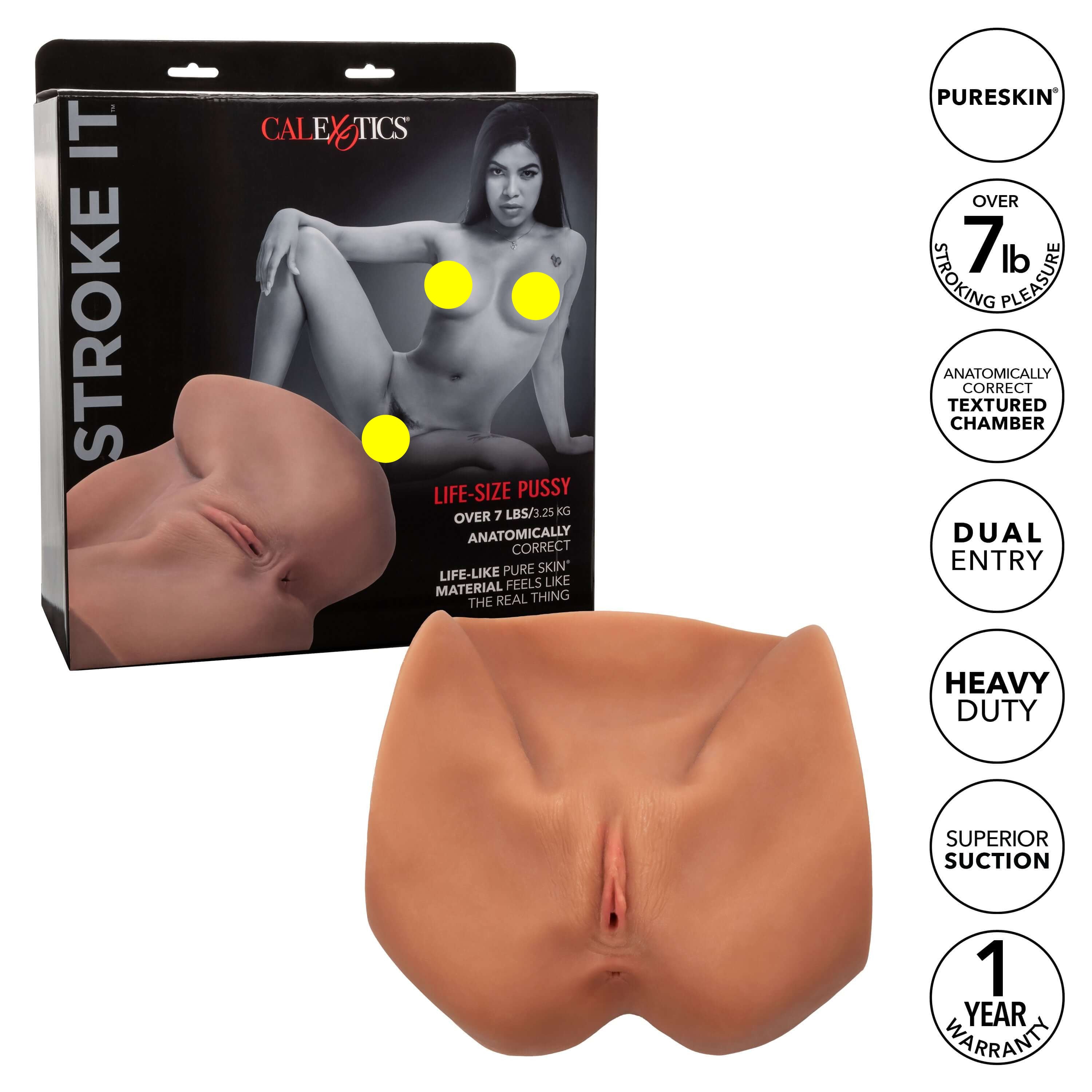 Stroke It Life-Size Pussy - Brown-1