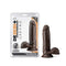 Dr. Skin Plus - 7 Inch Posable Dildo With Balls -  Chocolate