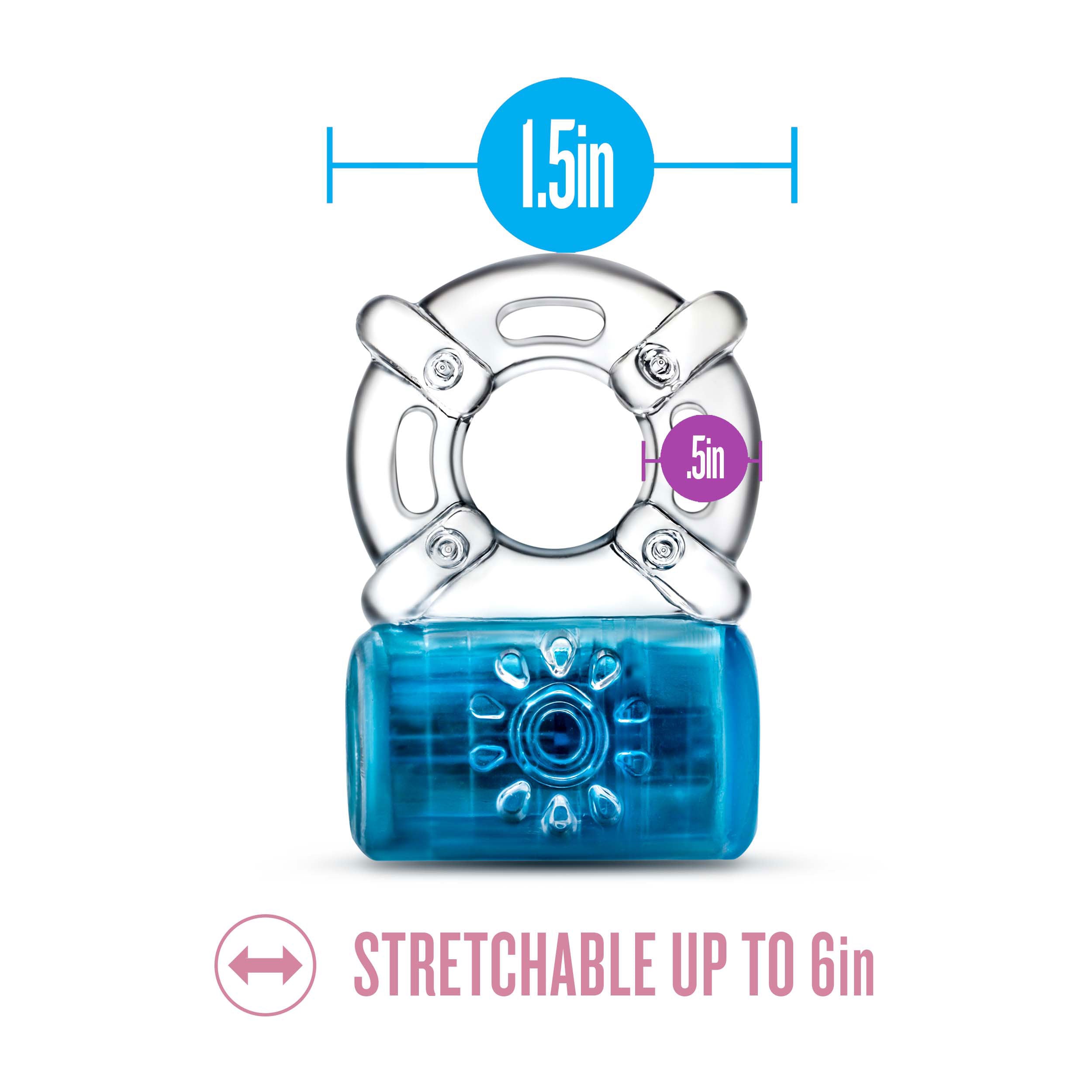 Play With Me - Pleaser Rechargeable C-Ring - Blue-1