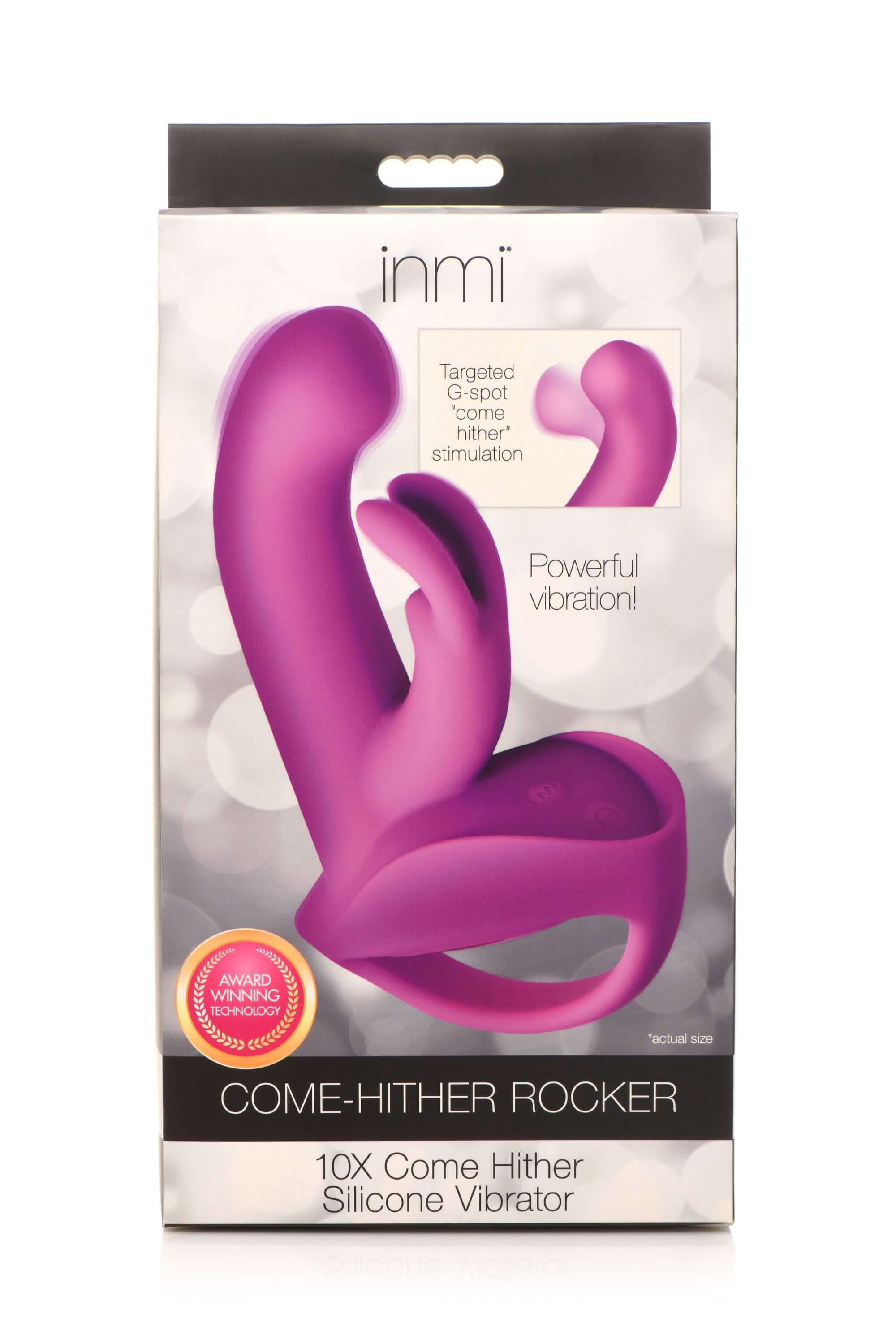 10x Come Hither Rocket Silicone Vibrator - Purple-3