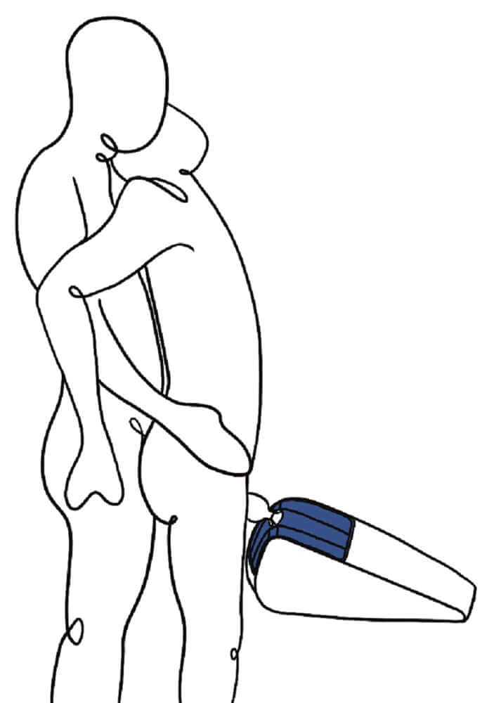 Illustration showing the use of the Pivot 3 in 1 Play Pad in a supportive position.