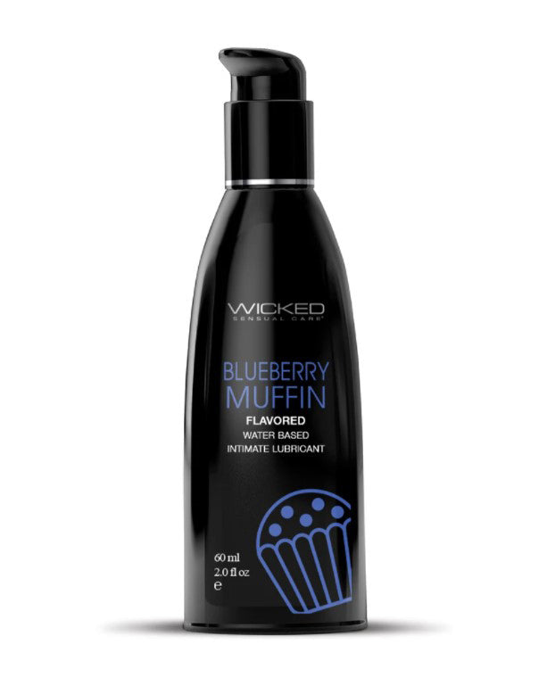 Aqua Blueberry Muffin Flavored Water Based  Intimate Lubricant - 2 Fl. Oz.-0