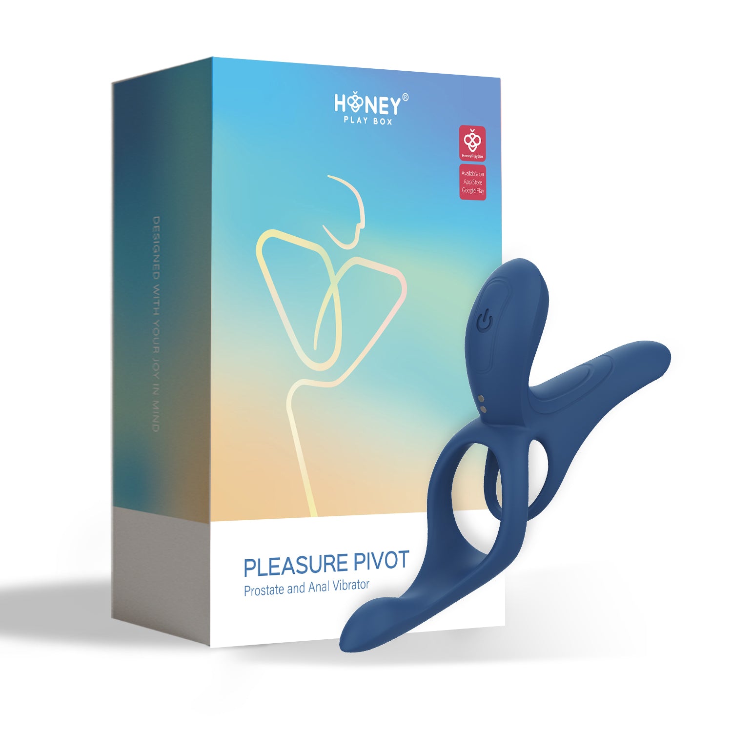 Pleasure Pivot - App Controlled - Couples Vibrator - Navy Blue-0