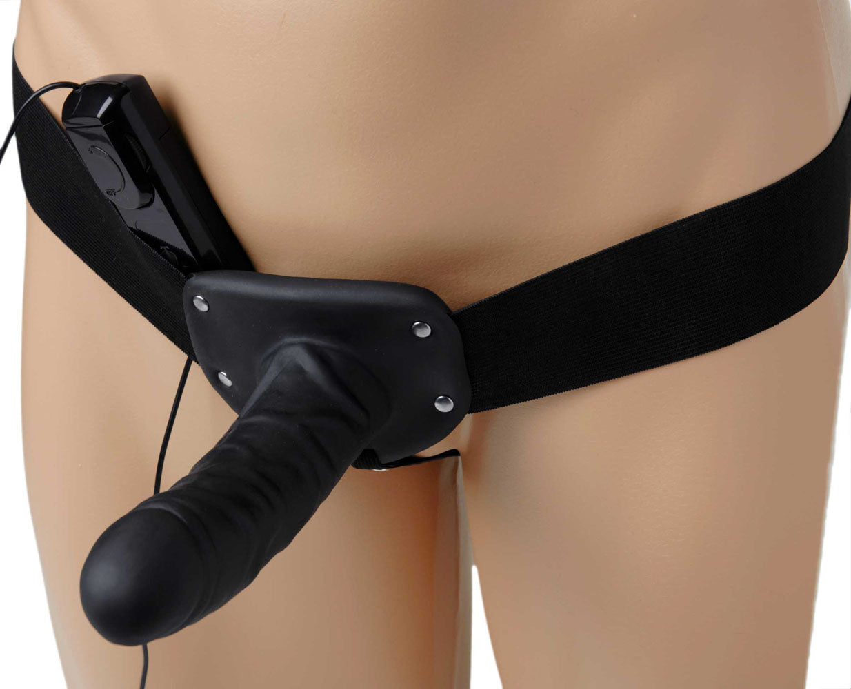 Deluxe Vibro Erection Assist Hollow Silicone  Strap-On-2