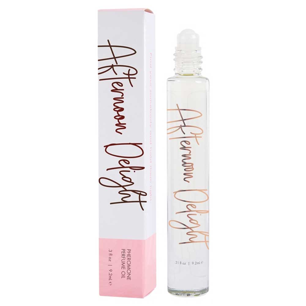"Afternoon Delight Tropical Floral Pheromone Perfume 3 Oz Bottle and Packaging"