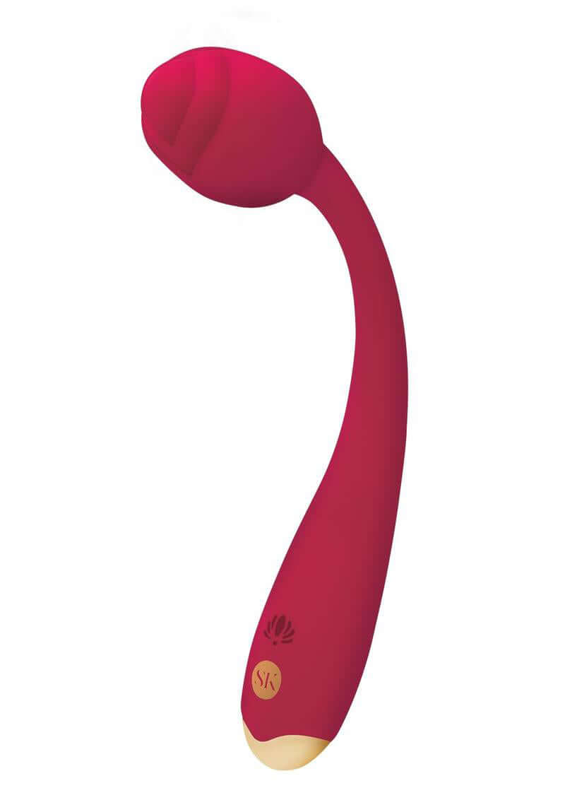 Rosegasm Long Stem Flexi G-Spot Vibe Rose - Red-2