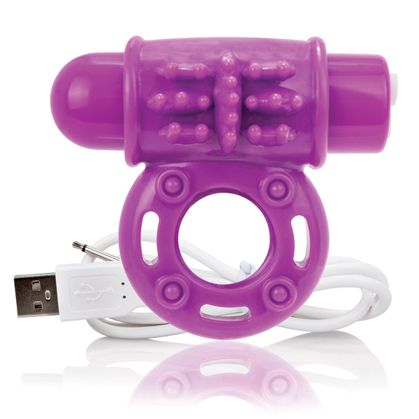 Charged Owow Rechargeable Vibe Ring - Purple-0