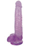 Lollicock - 8 inches Slim Stick With Balls - Grape Ice