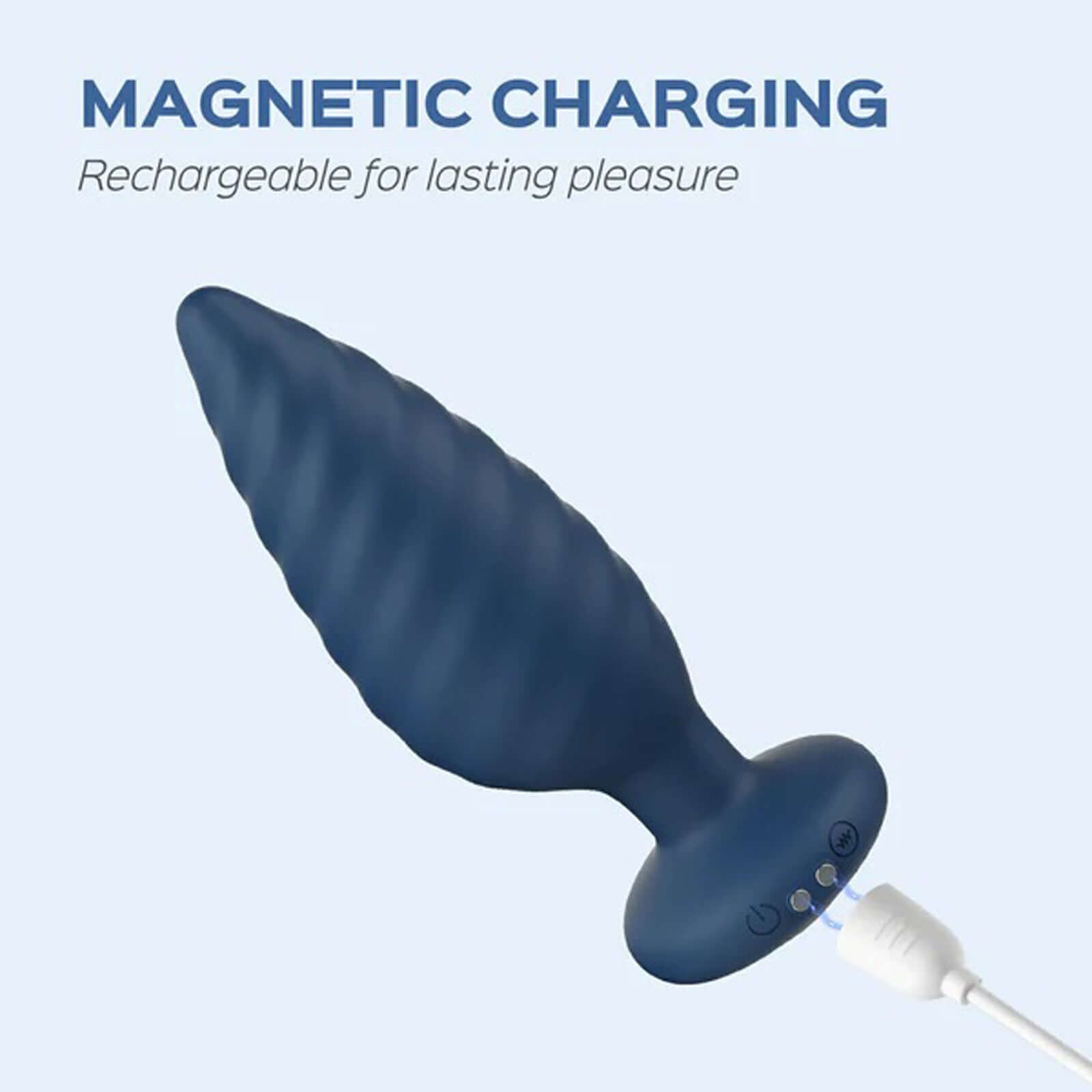 Noah - App Controlled Rotating Butt Plug - Blue-1