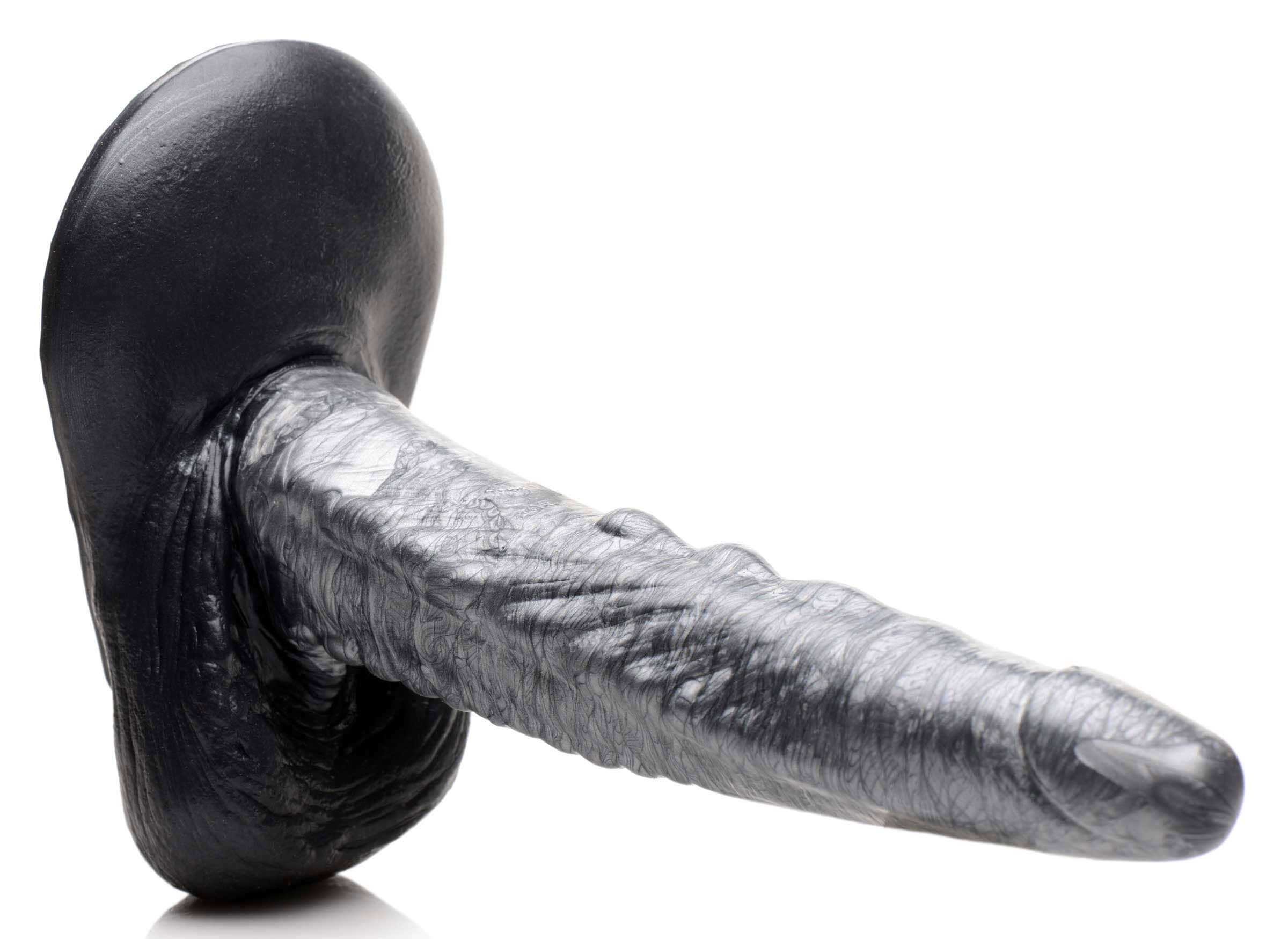 Cc - the Gargoyle Rock Hard Silicone Dildo -  Silver