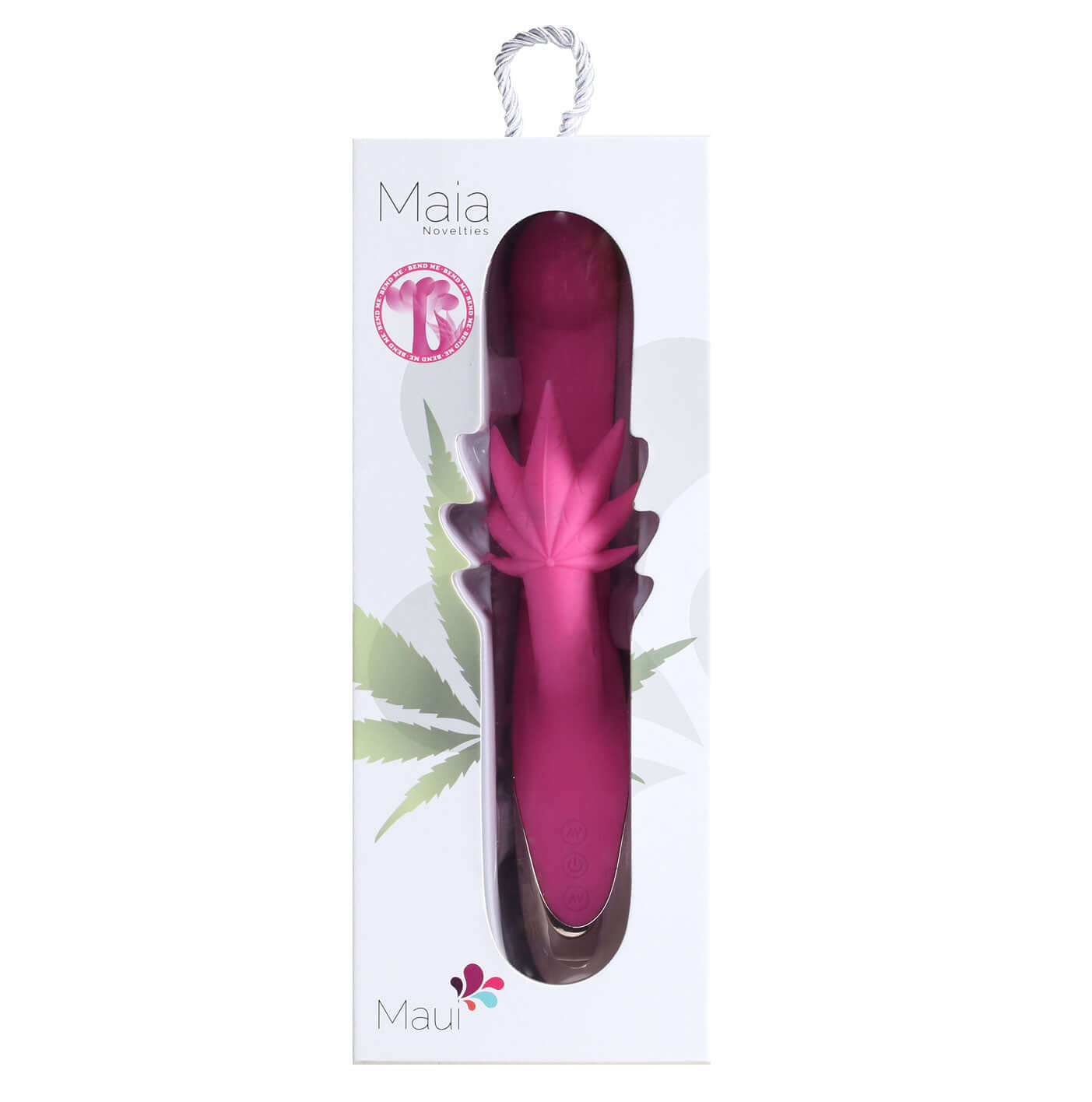 Maui 420 Series - Dual Motor G-Spot Pot Leaf - Rechargeable Vibrator - Pink-4