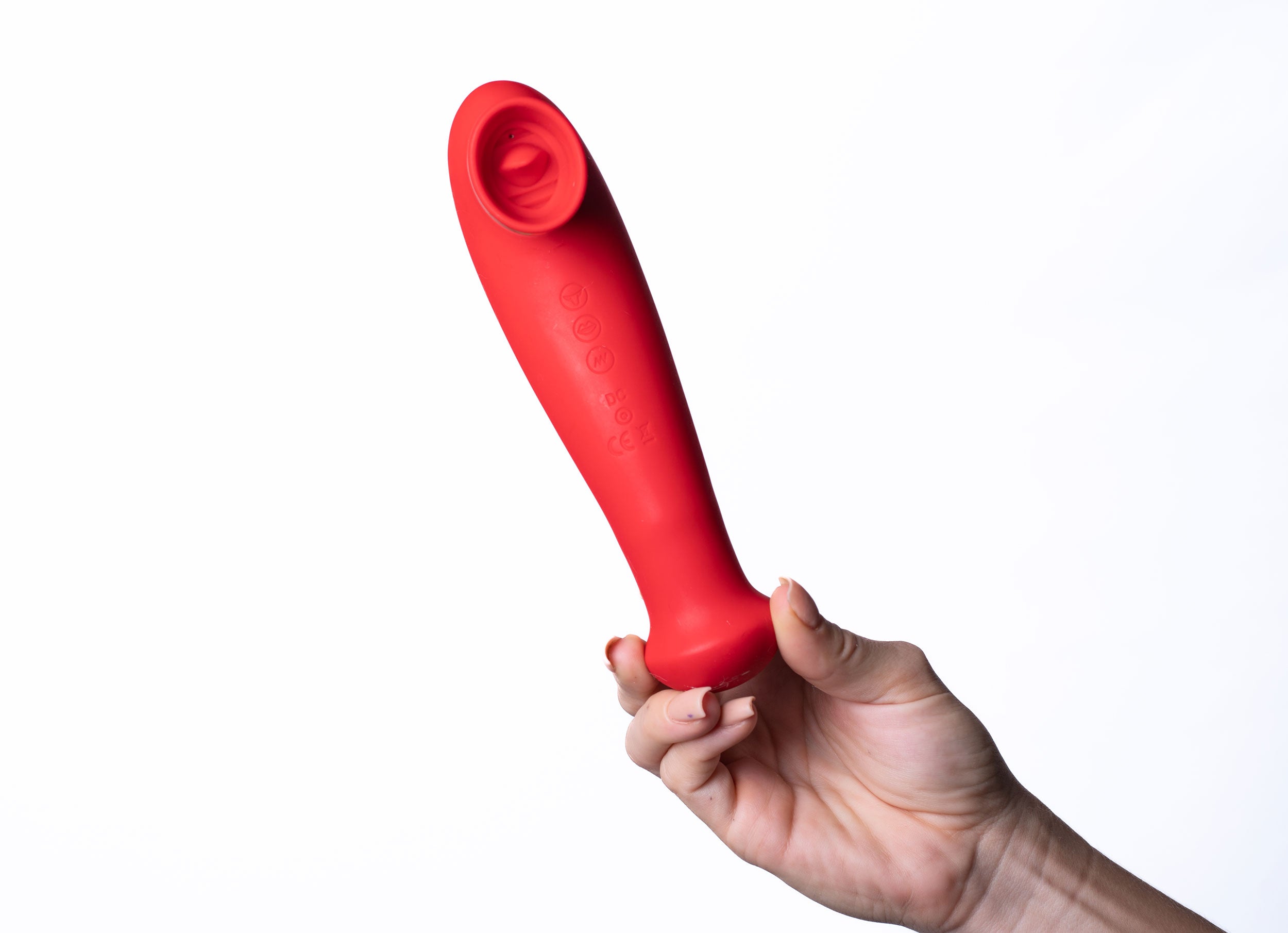 Destiny 15-Function Rechargeable Vibrating - Suction Wand - Cherry Red-5