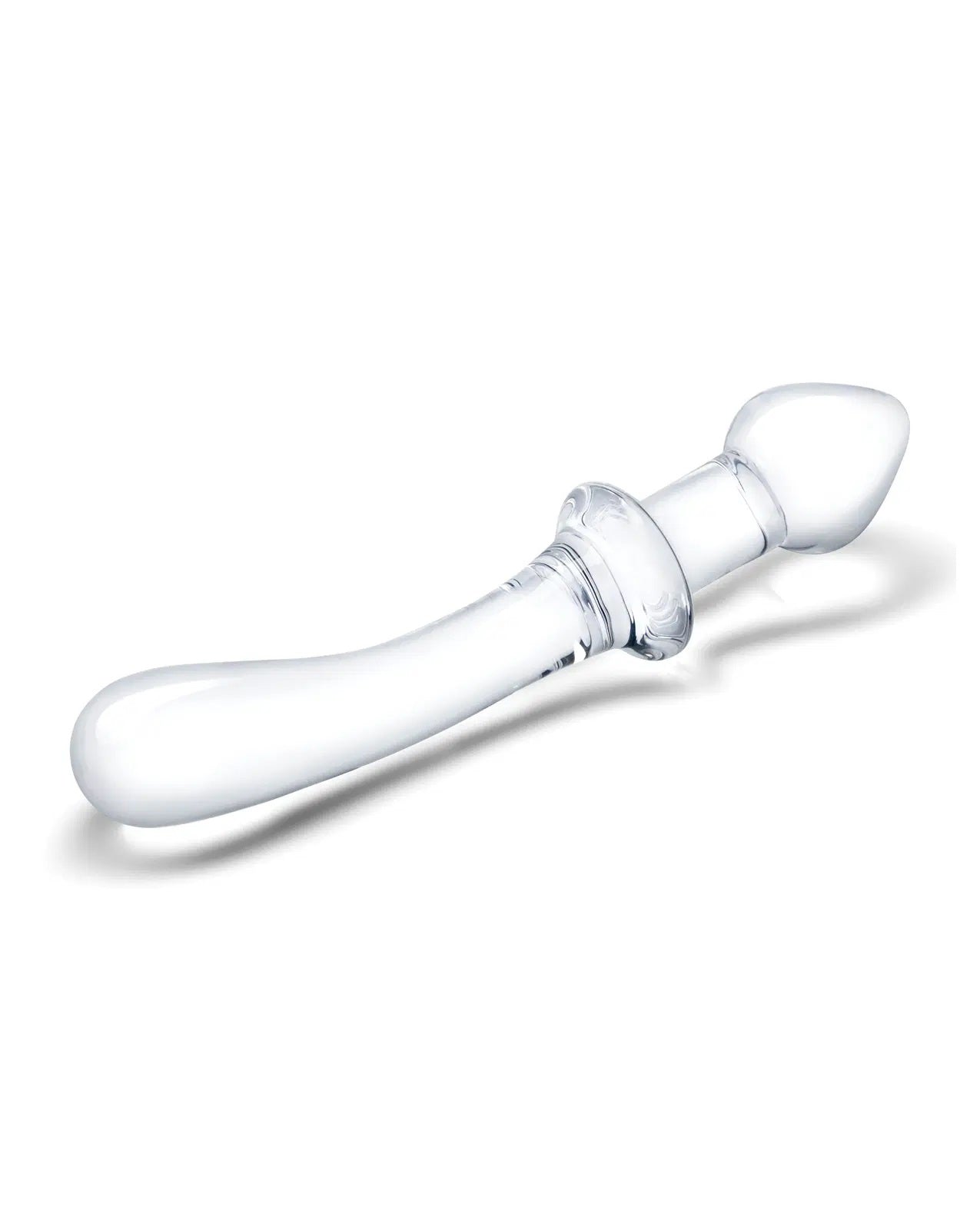 9 Inch Classic Curved Dual-Ended Dildo - Clear-3