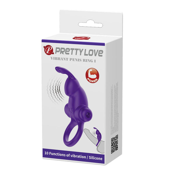 Pretty Love Vibrant Penis Ring I - Purple-0