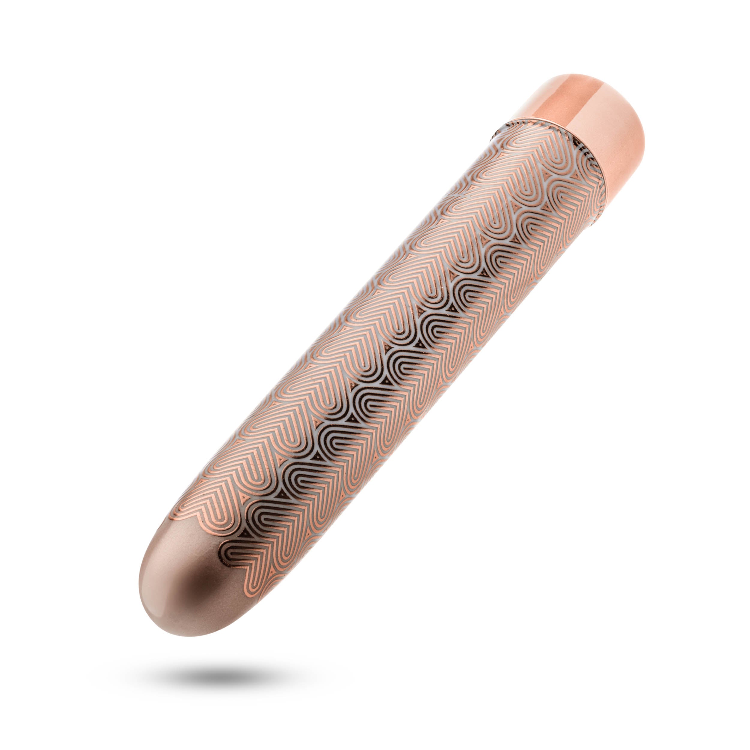 The Collection - Lattice - 7 Inch Rechargeable Vibe - Rose Gold-5