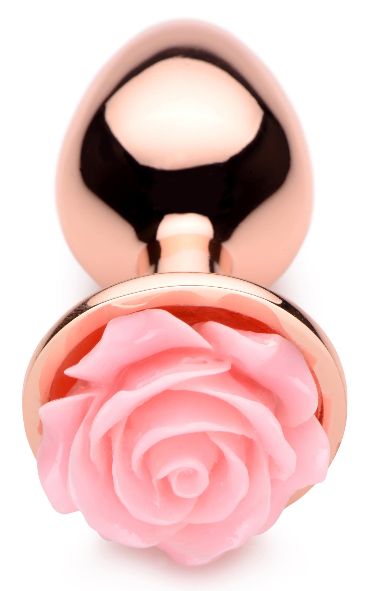 Pink Rose Gold Anal Plug - Small-1