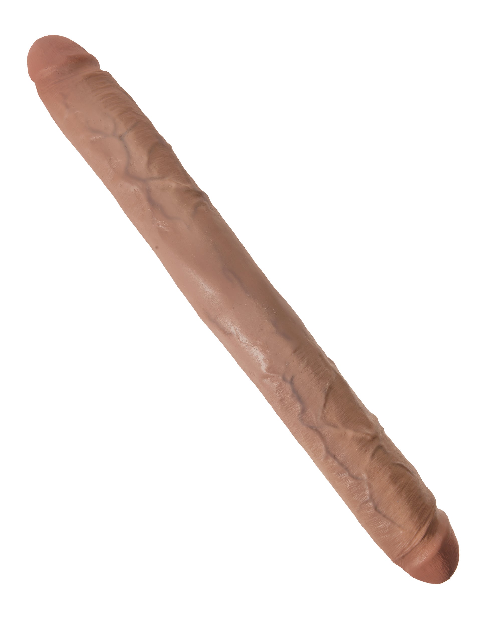 King Cock  16&quot; Thick Double Dildo - Tan