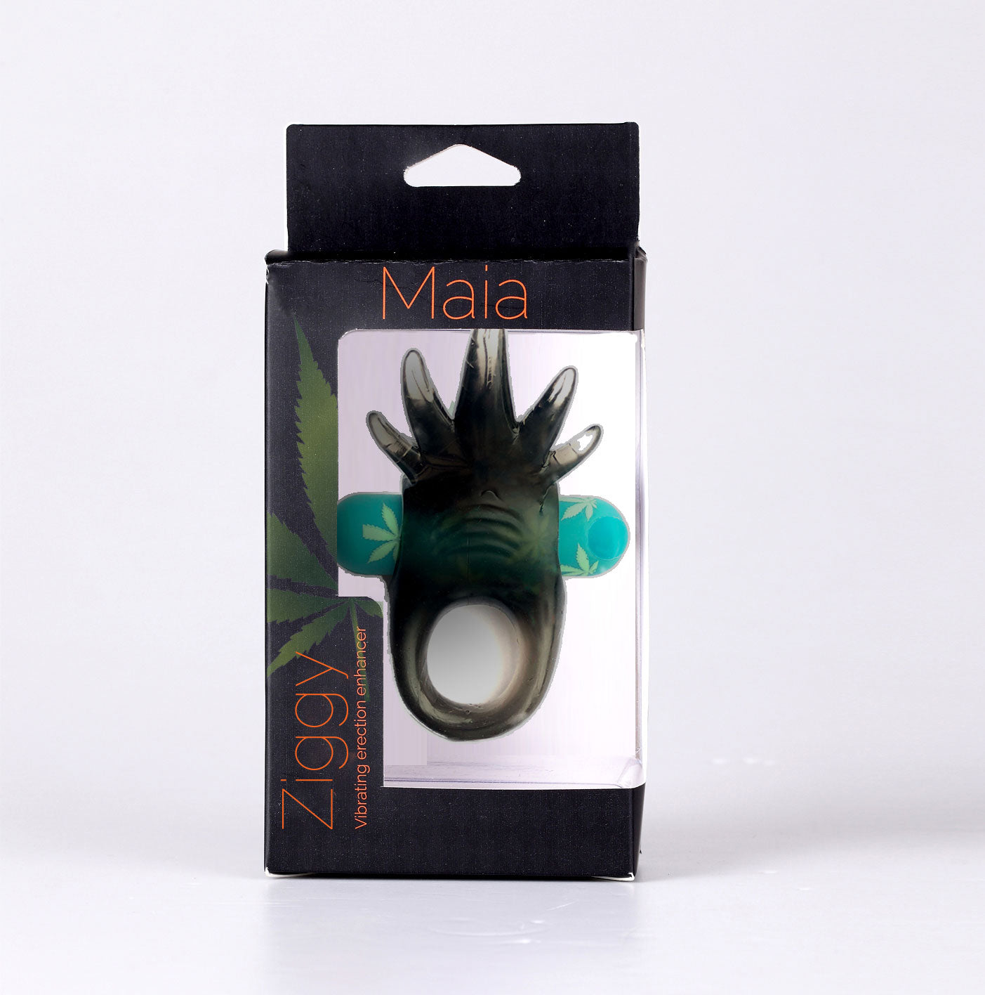 Ziggy Pot Leaf USB Rechargeable Vibratiing Erection Enhancer Ring - 420 Series-3