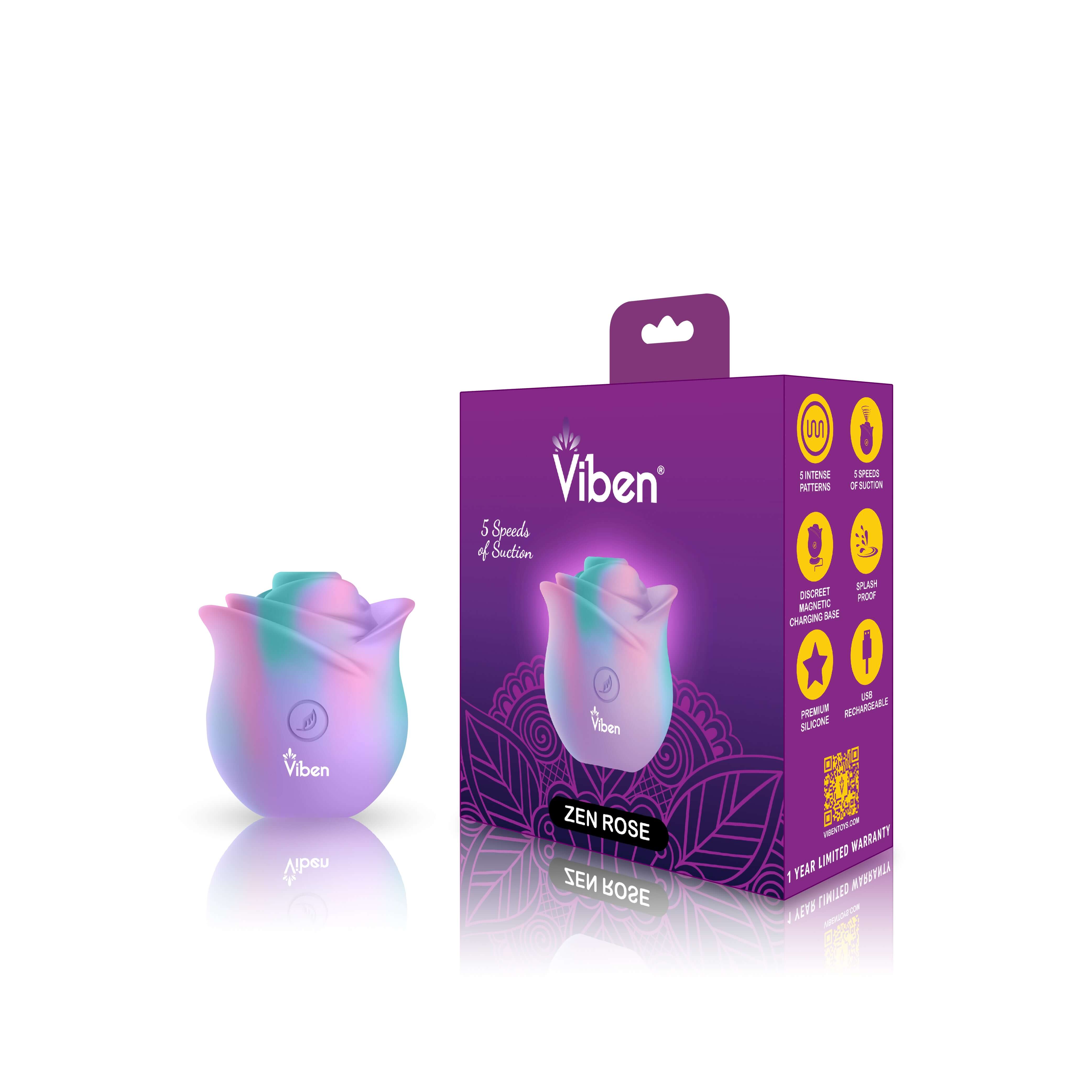 Zen Rose - Unicorn - Handheld Rose Clitoral and Nipple Stimulator - Presale Only-3