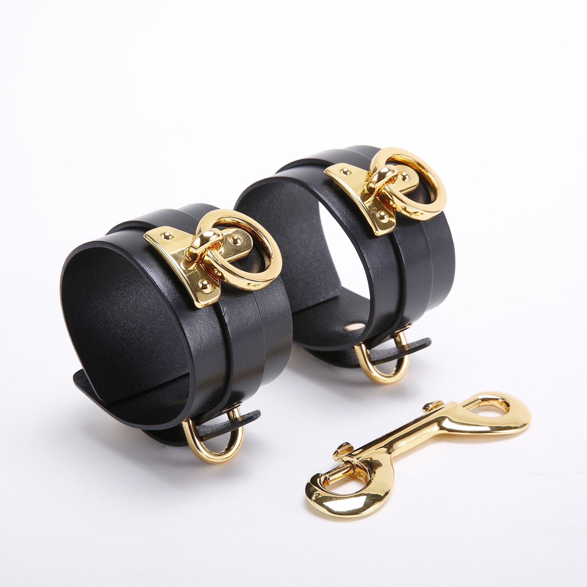 UPKO Luxury Italian Leather Bondage Tools Set with Case - Black