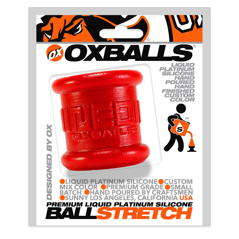 Neo 2 Inch Tall Ball Stretcher Squishy  Silicone - Red-1