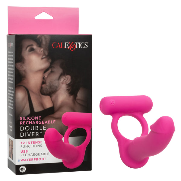 Silicone Rechargeable Double Diver - Pink