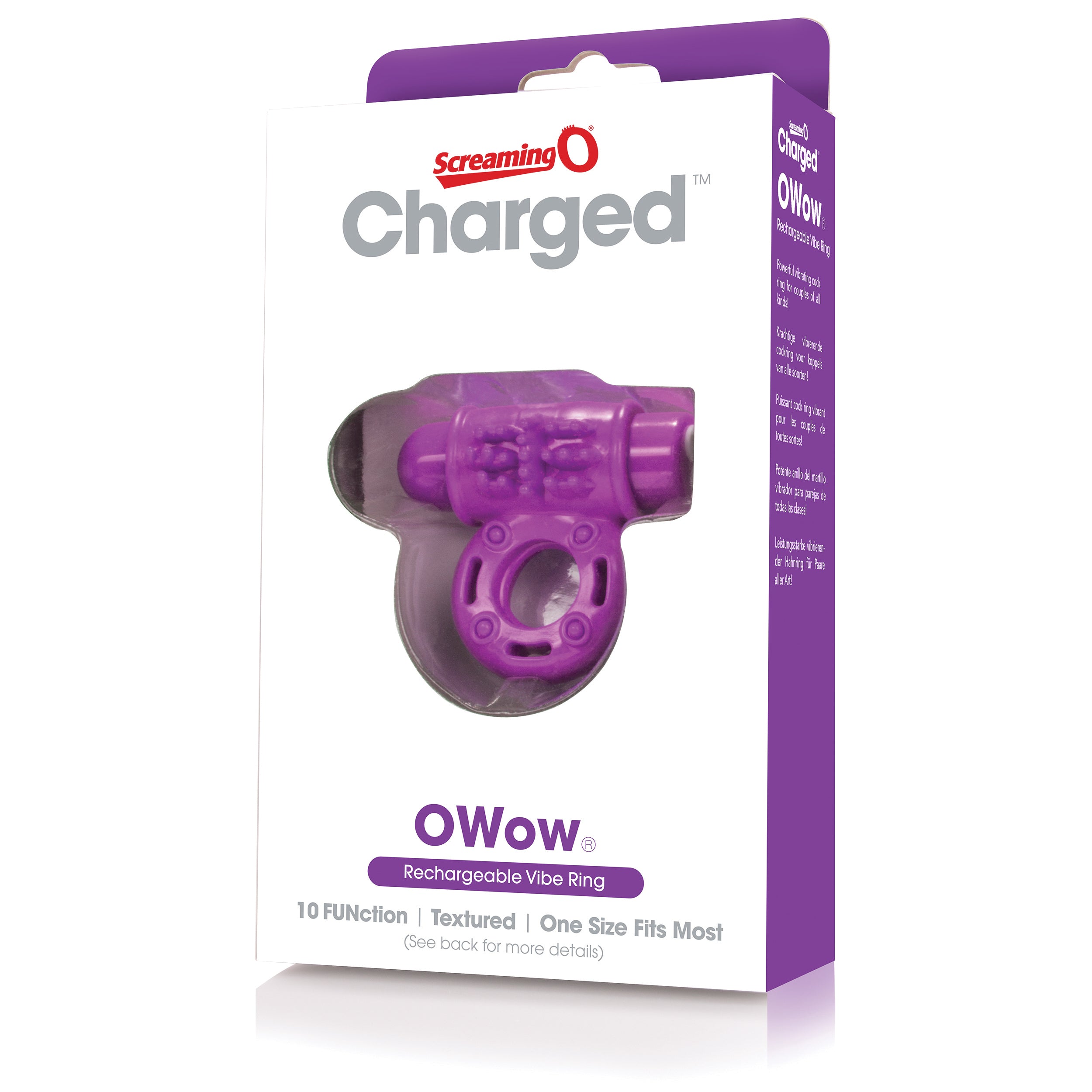 Charged Owow Rechargeable Vibe Ring - Purple-4