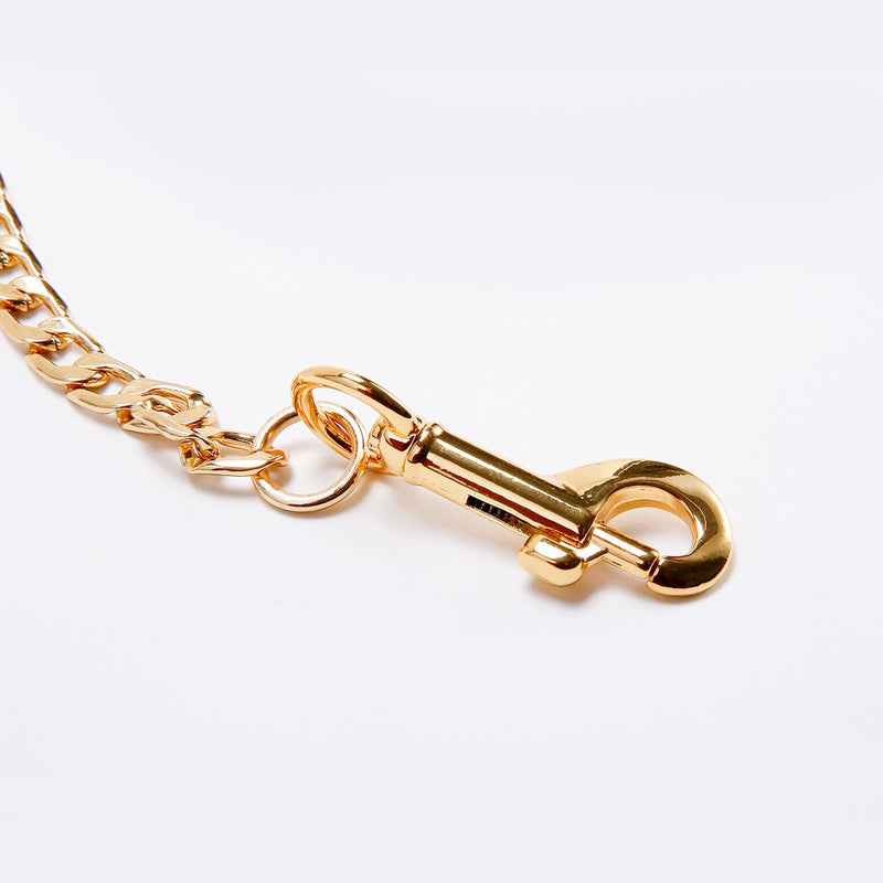 Luxury Chain Leash with Italian Leather Handle from UPKO