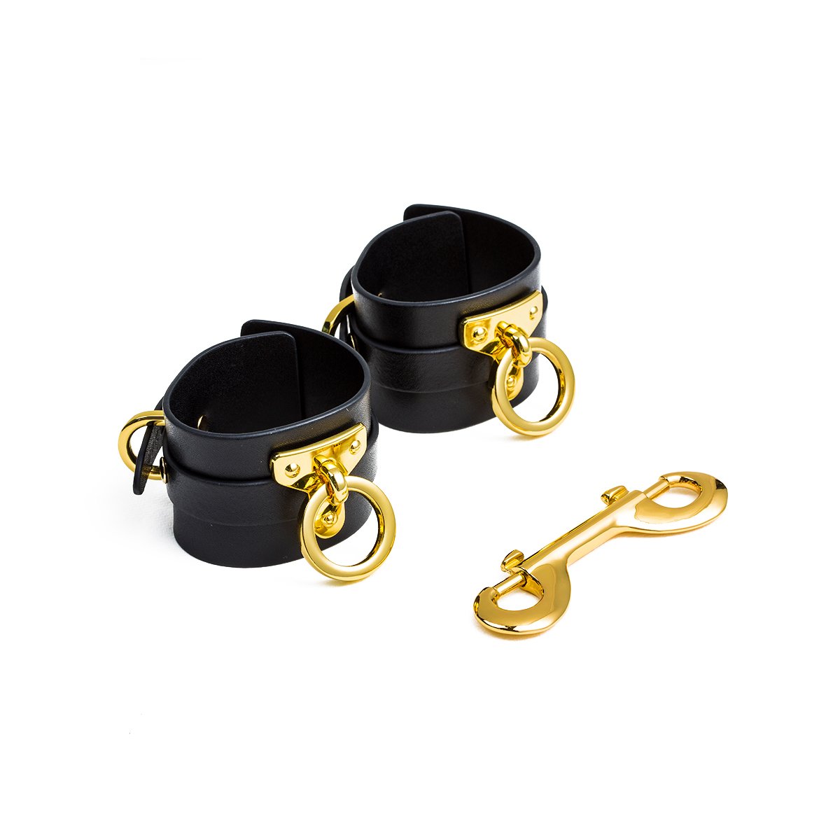 Luxury Italian Leather Spreader Bar, Handcuffs, and Ankle Cuffs Set by UPKO