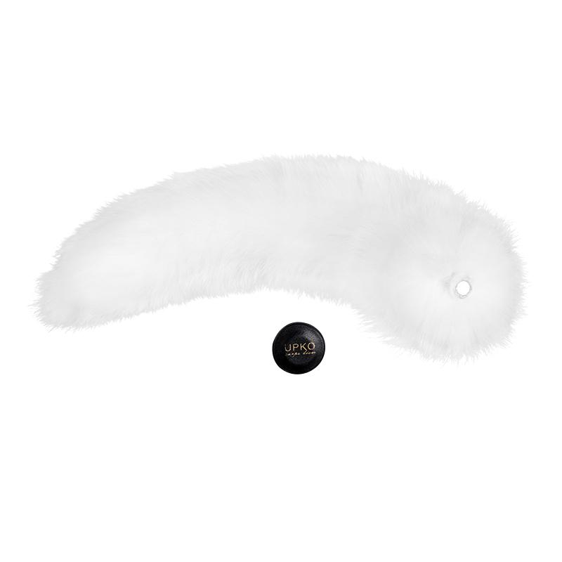 Magnetic Base Fox Fur Tail by UPKO - White