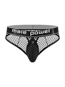 Male Power Cock Pit Net Cock Ring Thong - L/XL - Black