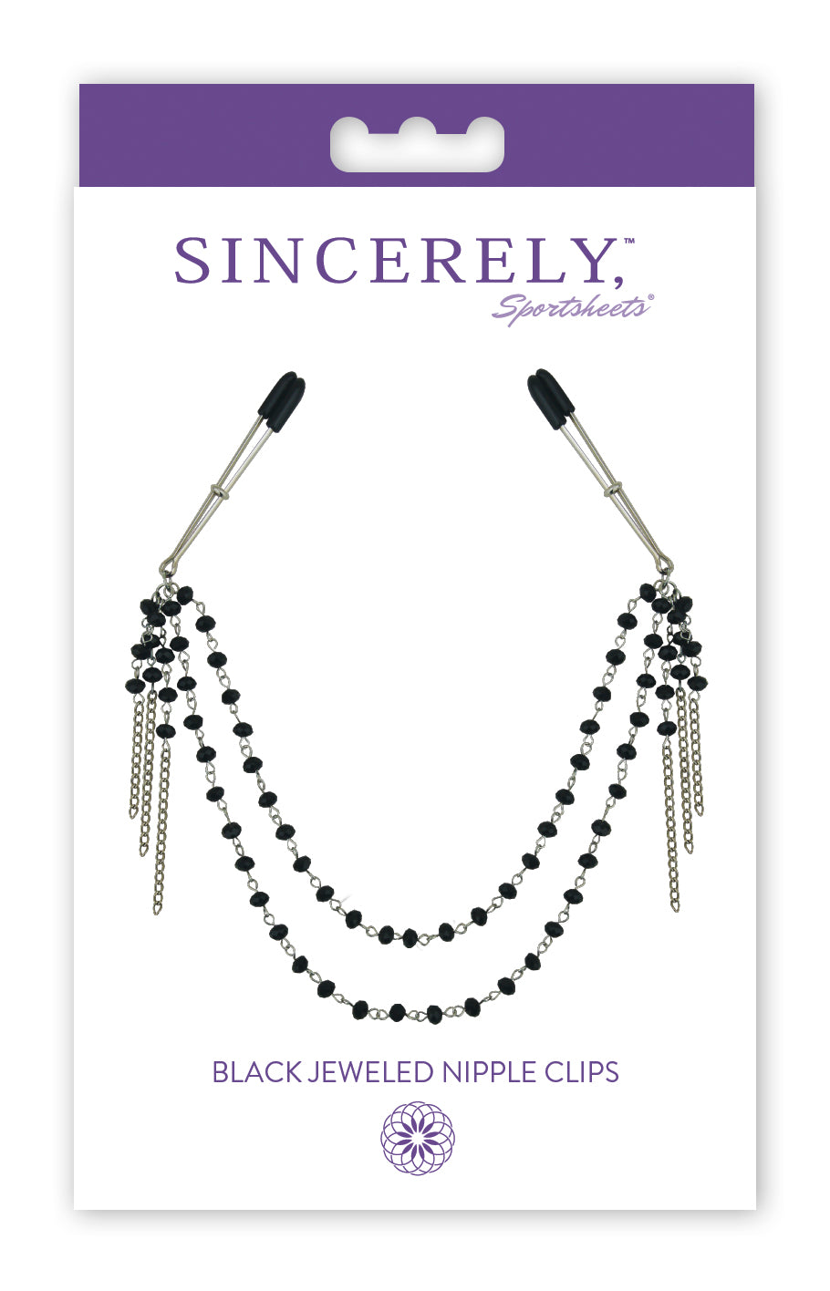 Sincerely Black Jeweled Nipple Clips-1