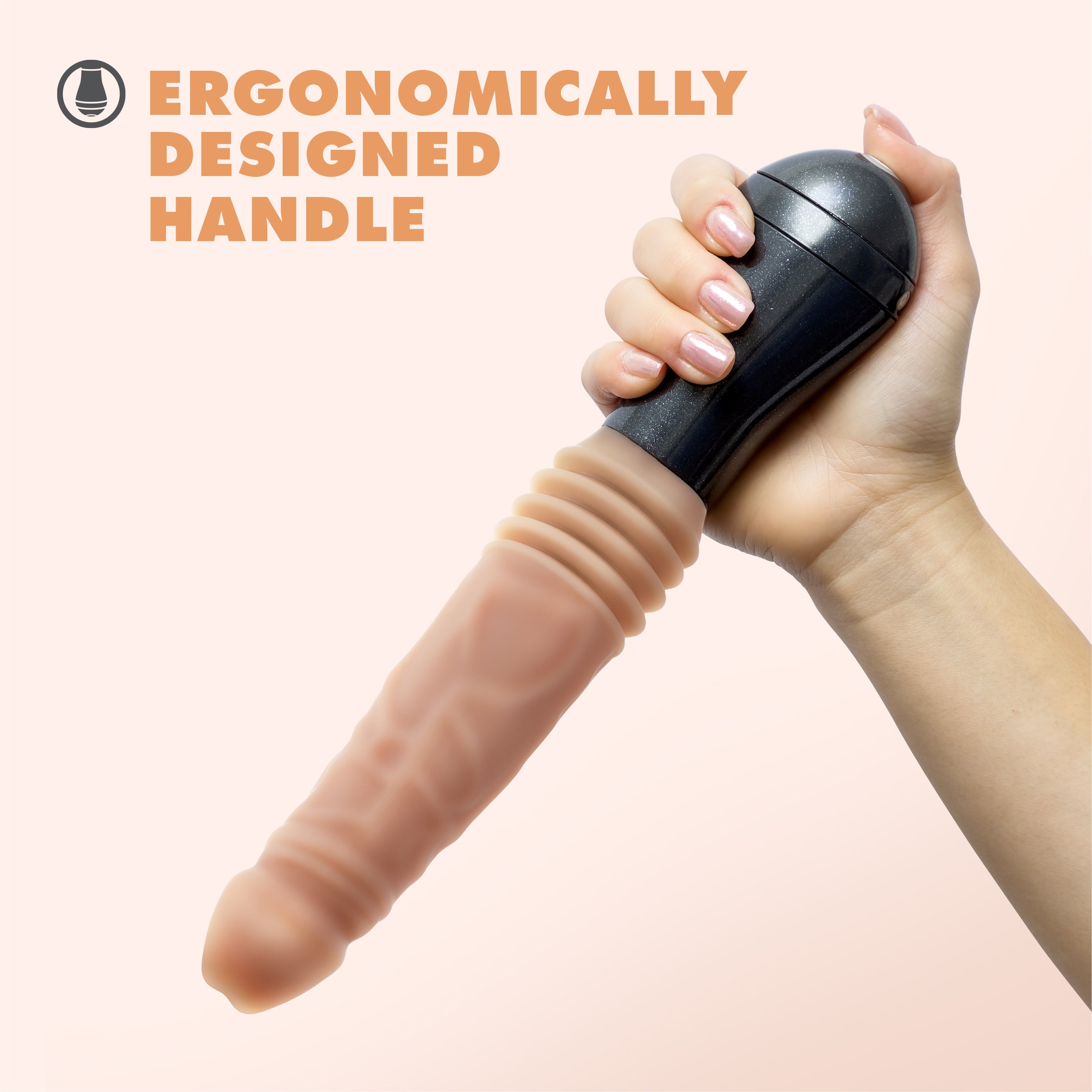 Dr. Skin Silicone - Dr. Knight - Thrusting  Gyrating Vibrating Dildo - Beige-1