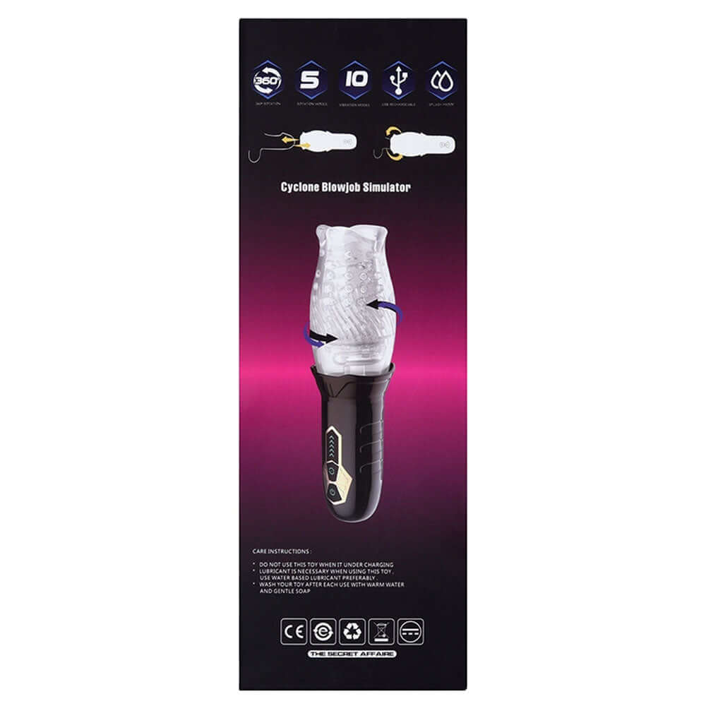 The Male Rose Oral Sex Masturbator showcased alongside the Cyclone Blowjob Simulator for enhanced pleasure.