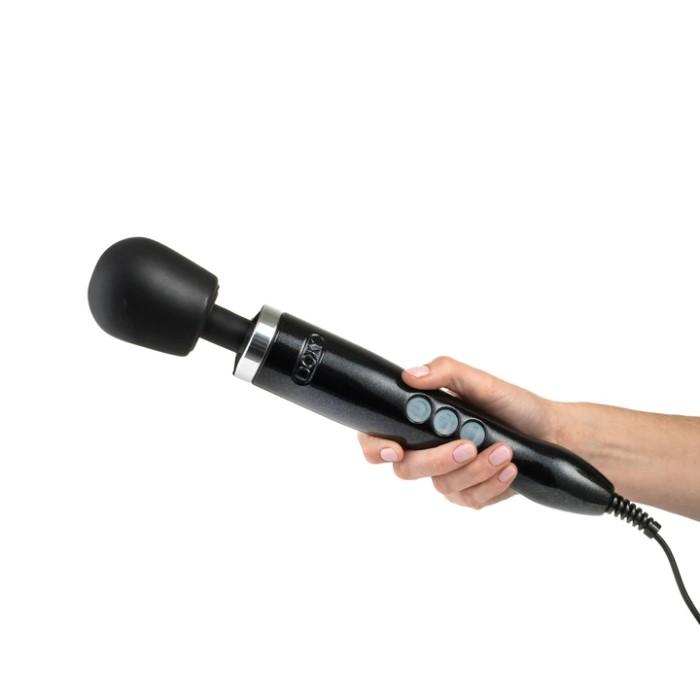 Doxy Die Cast Black Plug-In Vibrating Wand Massager