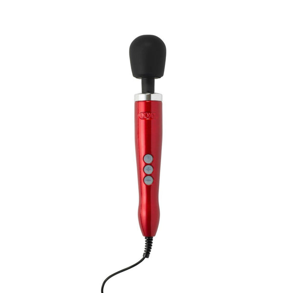 Doxy Die Cast Metal Red Plug-In Vibrating Wand Massager