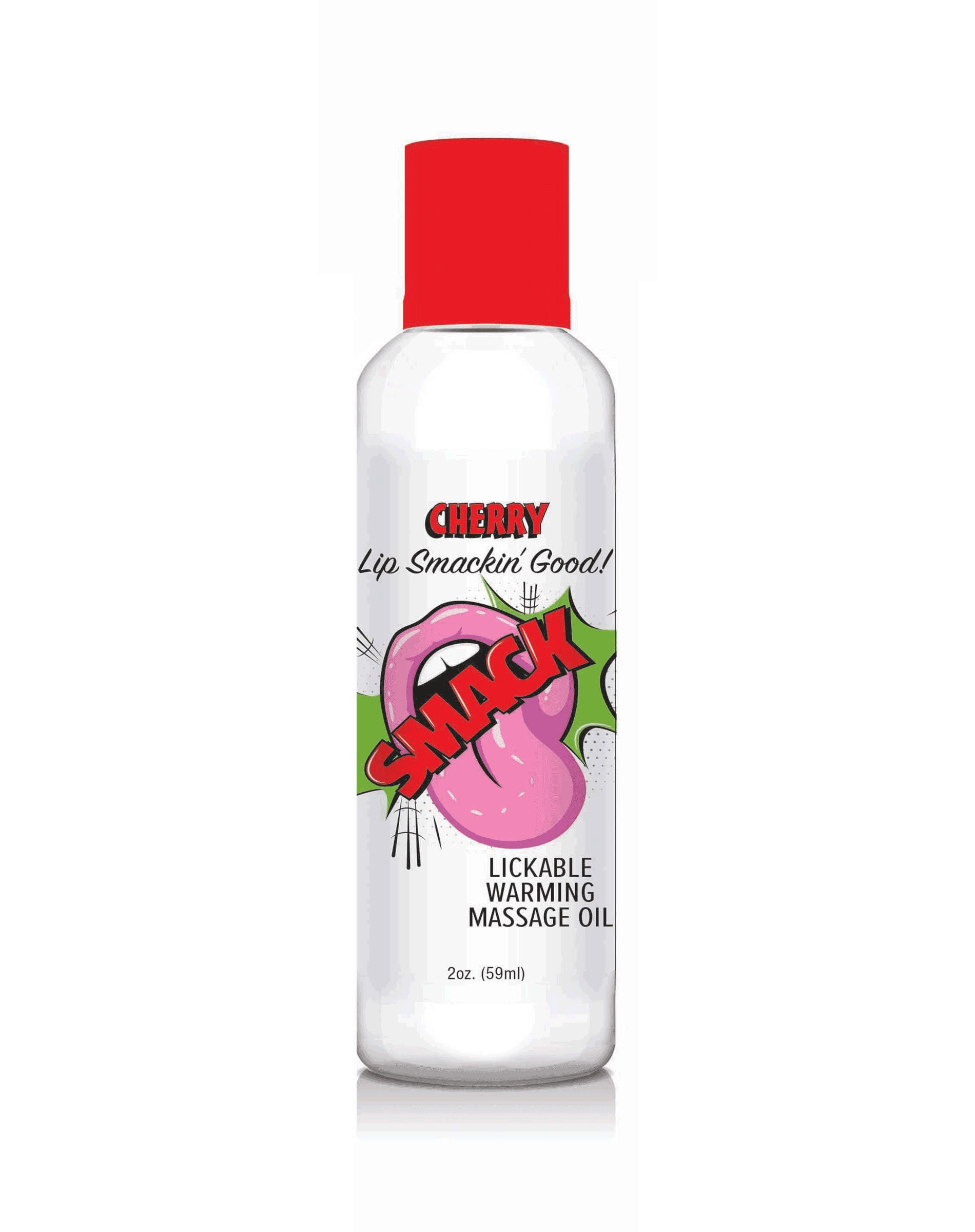 Smack Warming and Lickable Massage Oil - Cherry 2  Oz-1